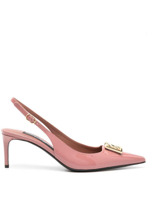 DOLCE & GABBANA Timeless Patent Pumps - Beige