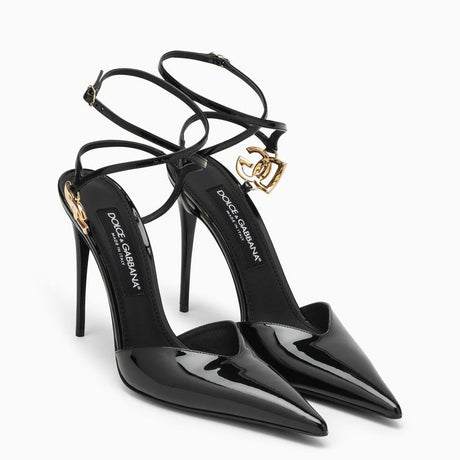 DOLCE & GABBANA Elegant Black Patent Leather Slingback for Women