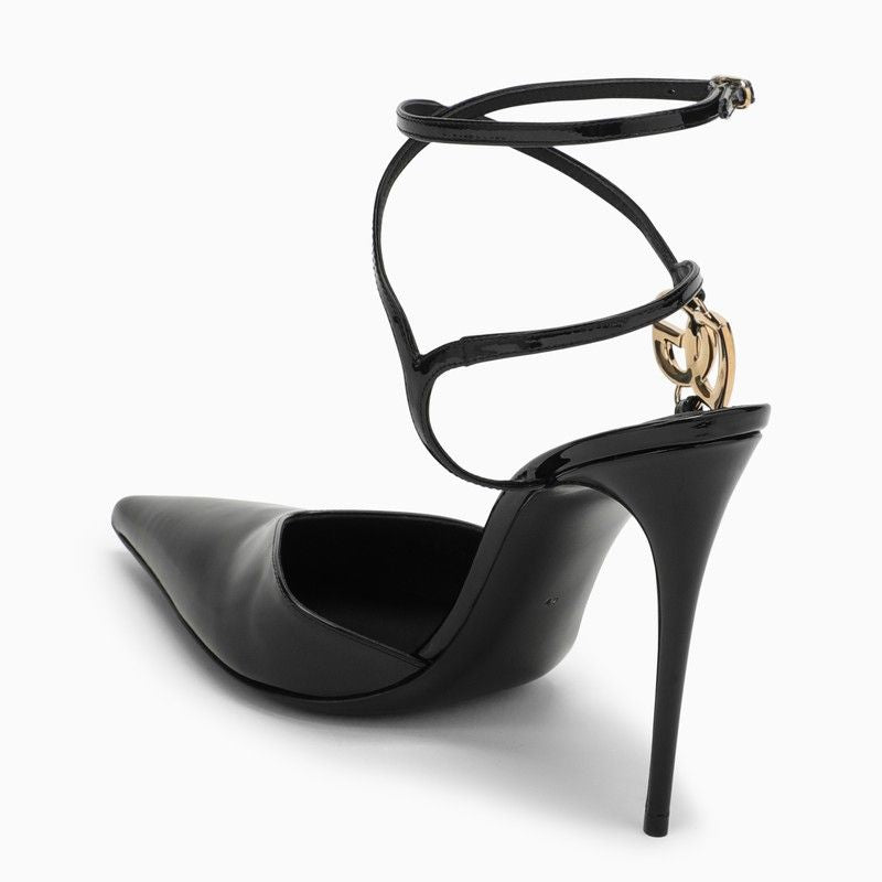 DOLCE & GABBANA Elegant Black Patent Leather Slingback for Women