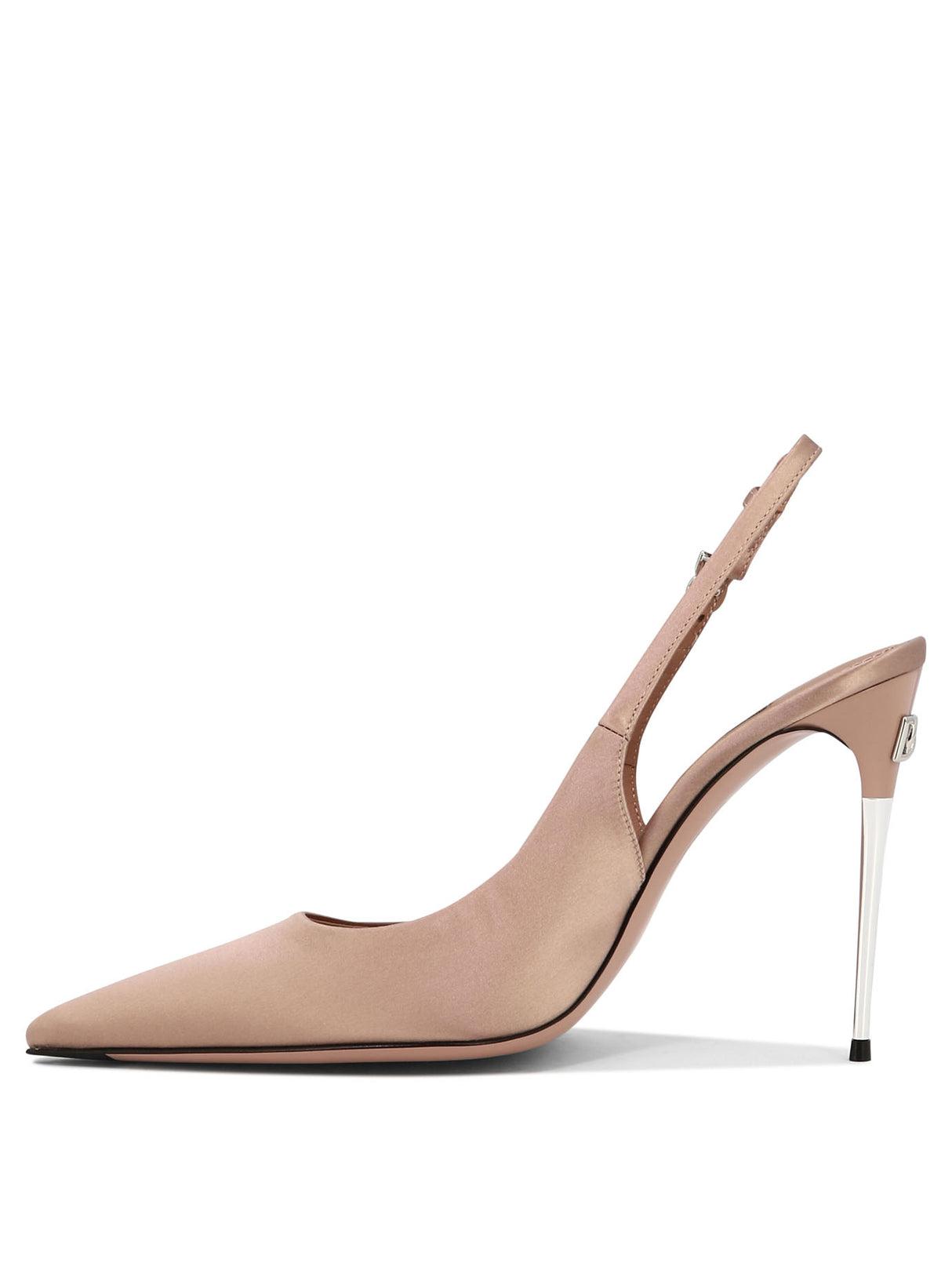 DOLCE & GABBANA Satin Slingback Pumps for Women in Tan Color