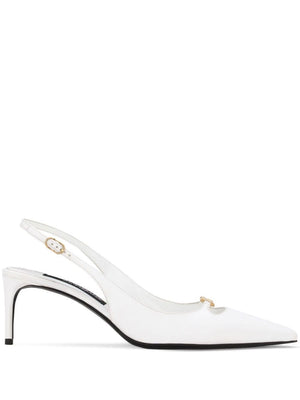 DOLCE & GABBANA Luxe Leather Slingback Pumps with Pointy Toe