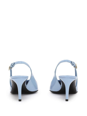 DOLCE & GABBANA Glossy Leather Slingback Mini Pumps