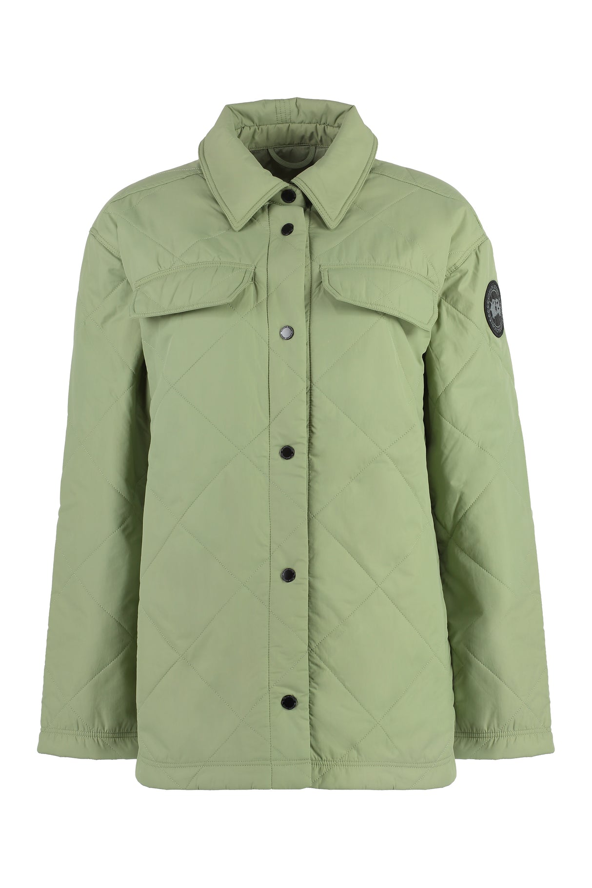 Green Quilted Overshirt for Women