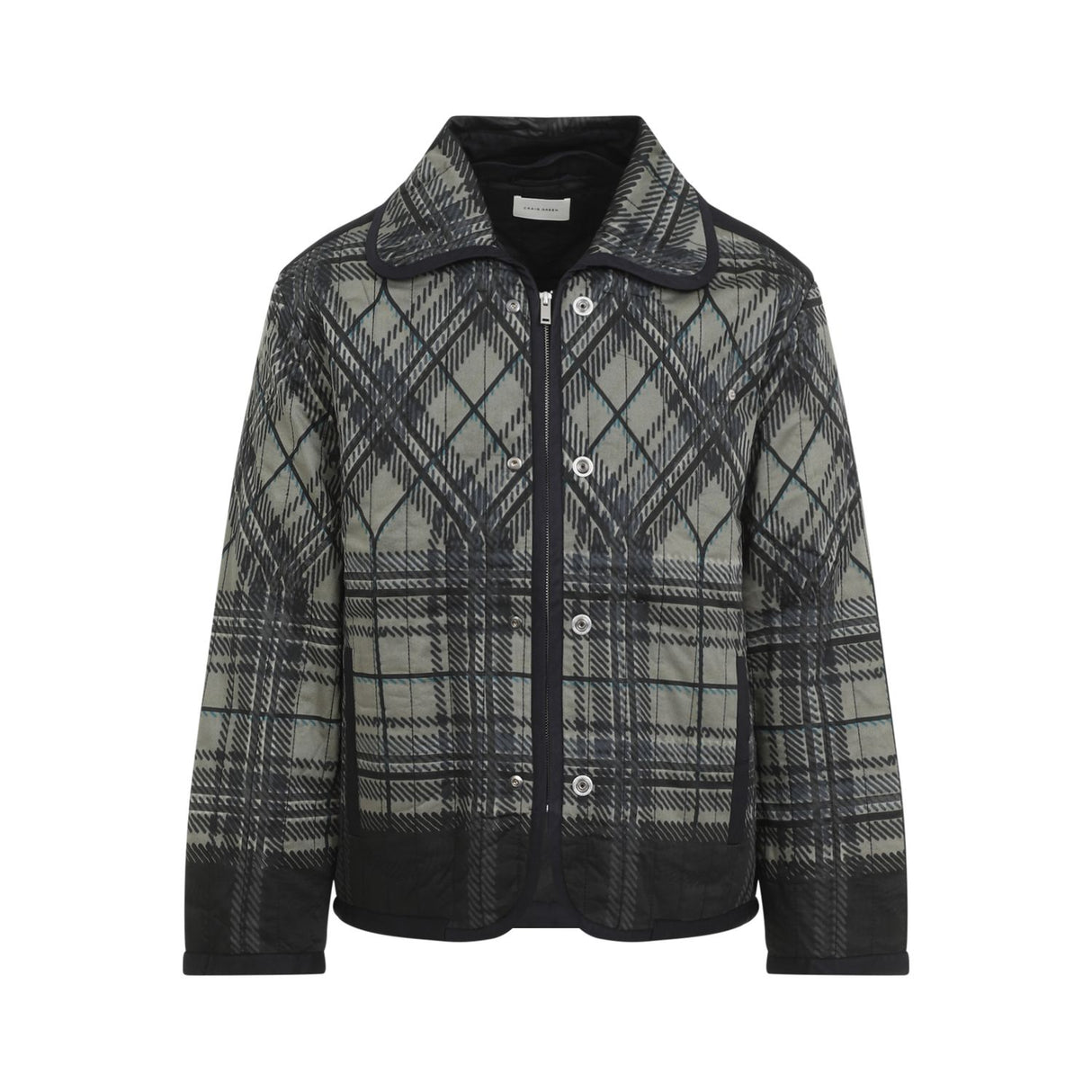 CRAIG GREEN QUILTED PLAID FADE JACKET