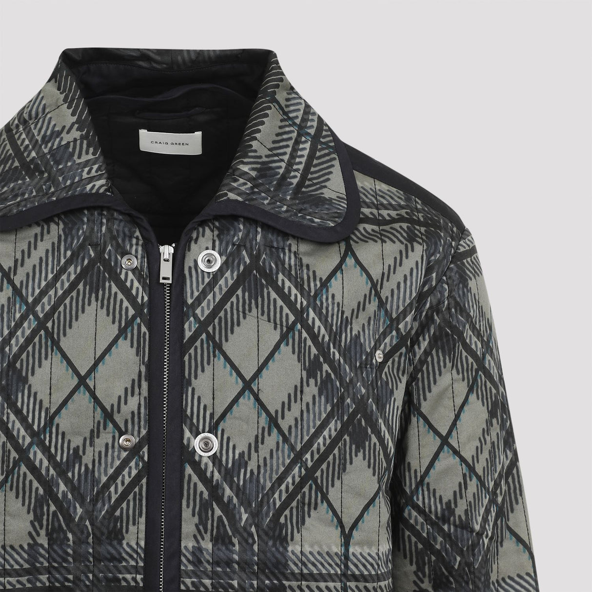 CRAIG GREEN QUILTED PLAID FADE JACKET