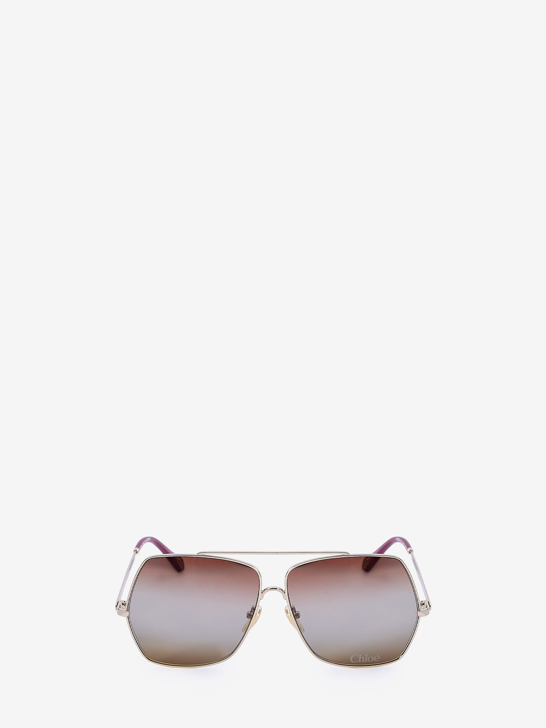 CHLOÉ Aly Square Gold-Tone Sunglasses