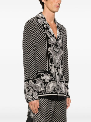 BALMAIN Classic Black Long Sleeve Top for Men - 2024 Collection