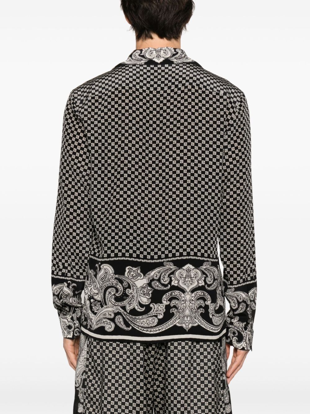 BALMAIN Classic Black Long Sleeve Top for Men - 2024 Collection