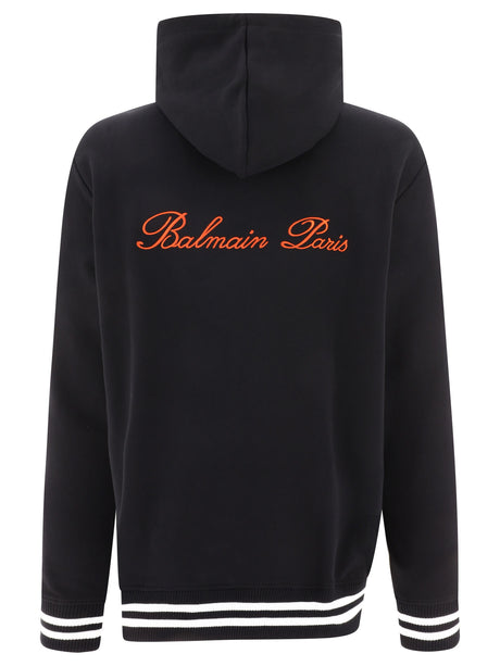 BALMAIN Black 24SS Men's Hooded Tunic Top