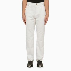 BALMAIN Men's 24SS Denim Straight Pants - White