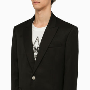 Timeless Black Wool Blazer for Men