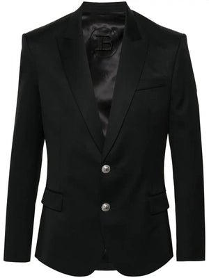 Timeless Black Wool Blazer for Men