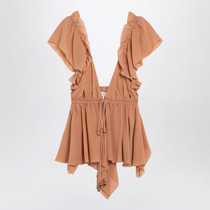 CHLOÉ Elegant Silk Ruffled Top