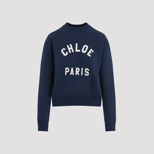 CHLOÉ Essential Blue Cotton Sweater