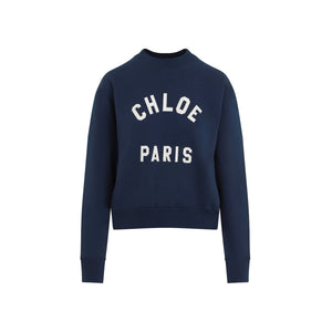 CHLOÉ Essential Blue Cotton Sweater