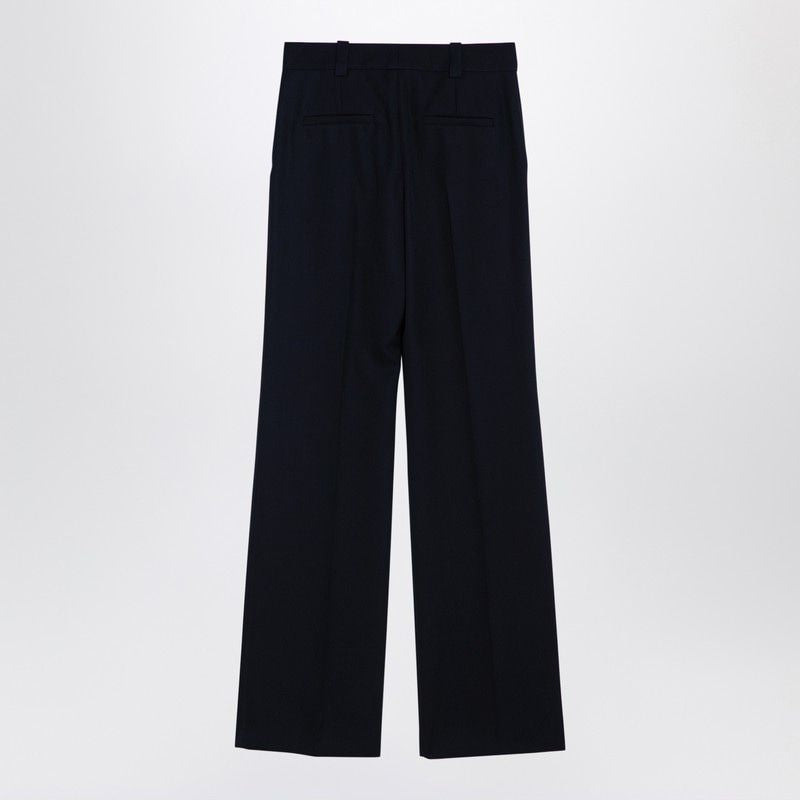 CHLOÉ Elegant Blue High-Waisted Wool Trousers