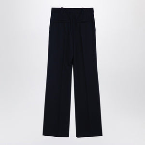 CHLOÉ Elegant Blue High-Waisted Wool Trousers