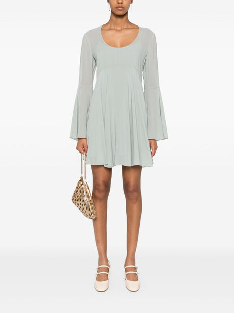 CHLOÉ Elegant Silk Mini Dress with Flared Skirt