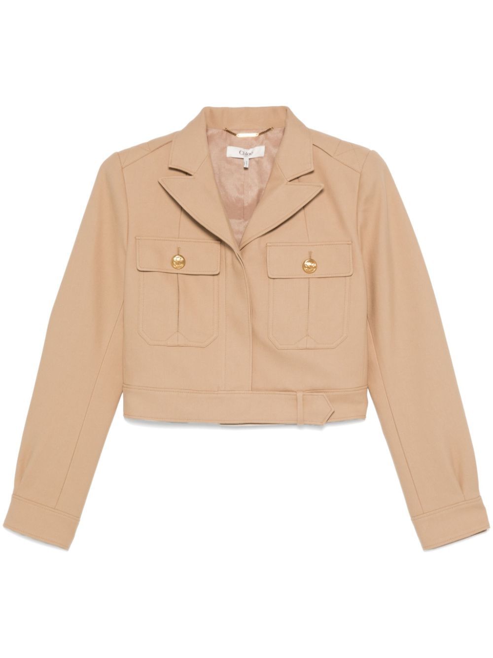 CHLOÉ Mini Camel Jacket with Golden Buttons