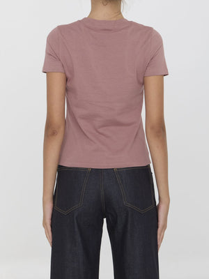 CHLOÉ Flocked Logo Fitted T-Shirt - Women's