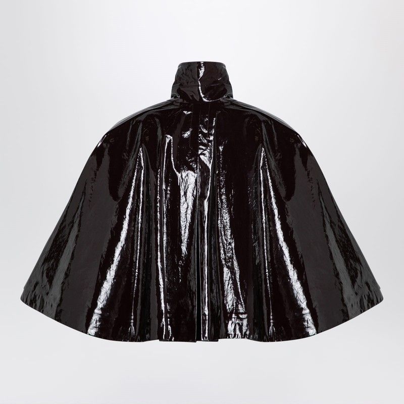 CHLOÉ Mini Shiny Cotton Cape with High Collar