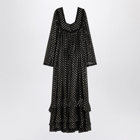 CHLOÉ Maxi Dress with Lightweight Silk Ruffles