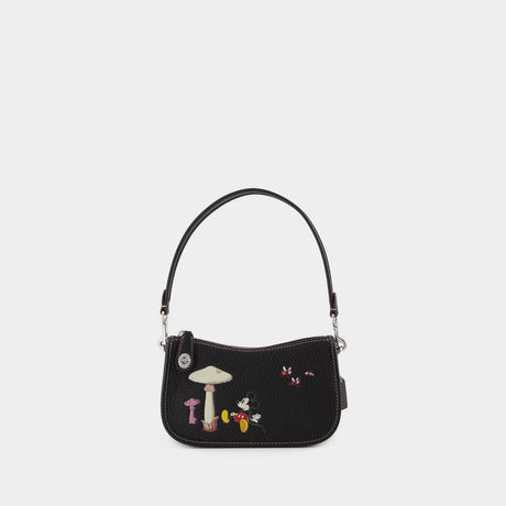 COACH Sleek Black Shoulder Bag for the Fashion-Forward Woman