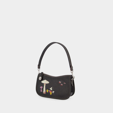 COACH Sleek Black Shoulder Bag for the Fashion-Forward Woman