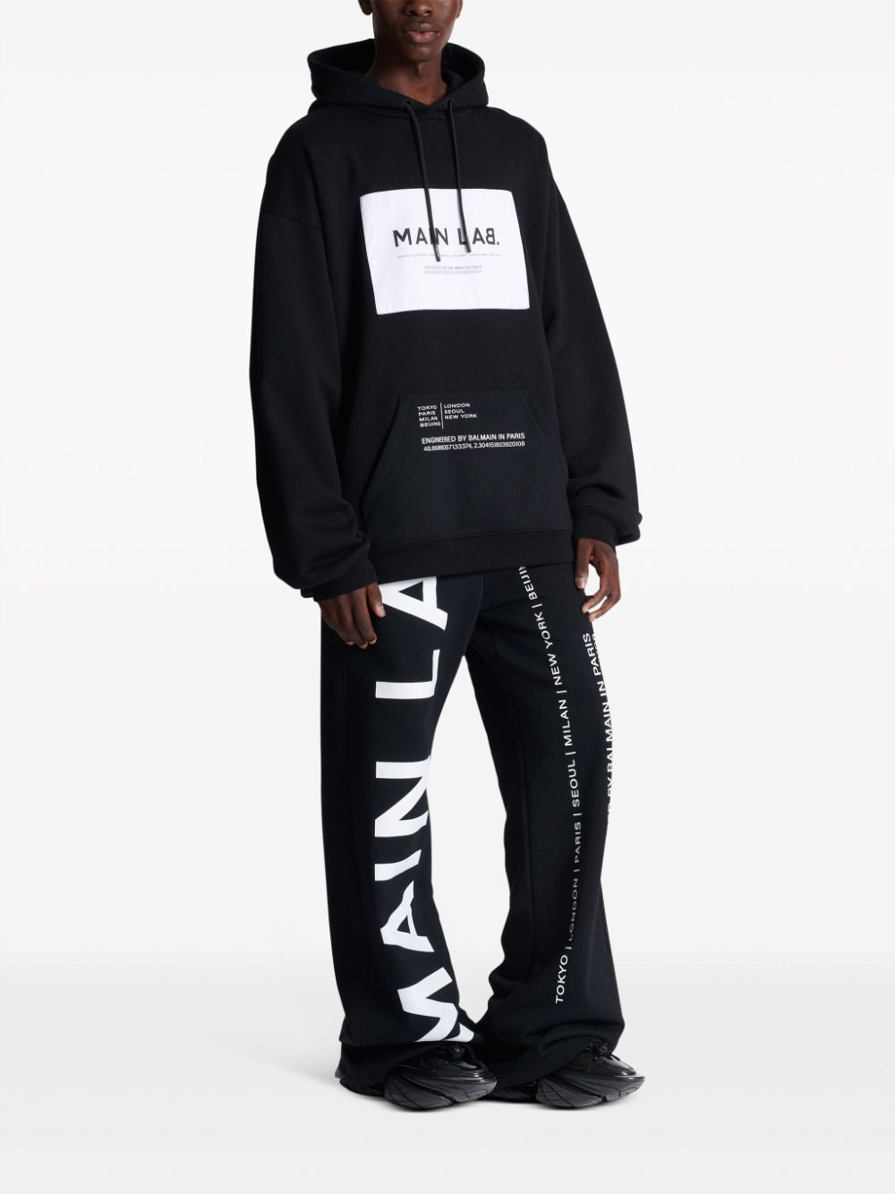 BALMAIN Luxury Urban Hybrid Tee & Hoodie Combo