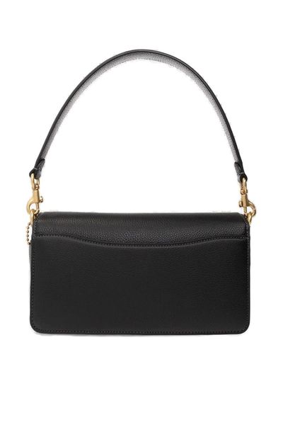 COACH Luxury Leather Plaque Shoulder Handbag in Timeless Beige for Women | FW23