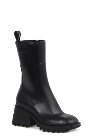 CHLOÉ Sleek Black Rain Boots