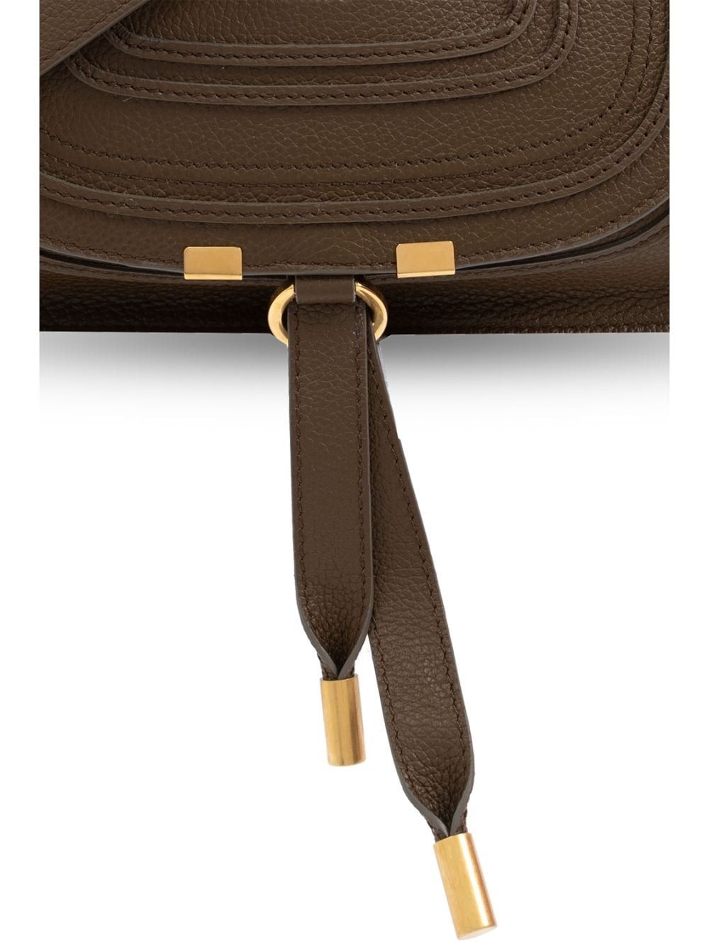 CHLOÉ KHAKI MINI CROSSBODY WITH GOLDEN ZIP LOGO