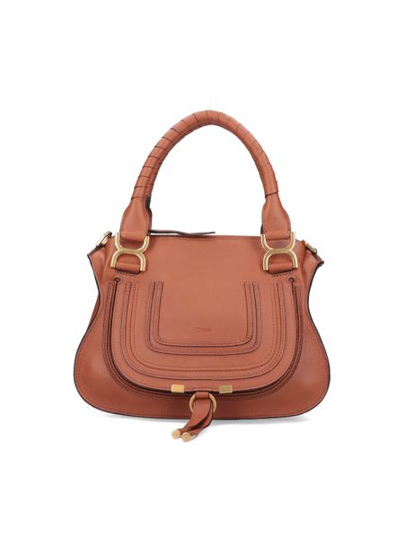 CHLOÉ Mini Leather Handbag with Flap Closure