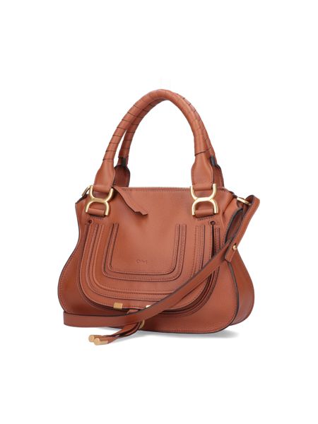 CHLOÉ Mini Leather Handbag with Flap Closure