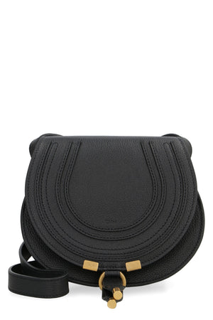 CHLOÉ Pebbled Leather Saddle Handbag - 18 cm