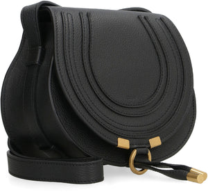حقيبة سرج جلدية سوداء صغيرة للنساء، 19x16x10 سم