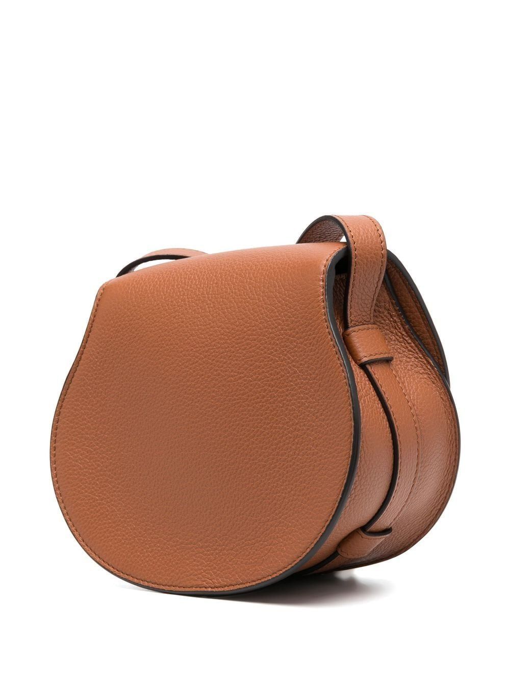 CHLOÉ Women’s Beige Genuine Leather Mini Saddle Crossbody Bag SS24