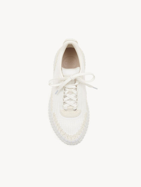 CHLOÉ White Nama Sneakers - SS24 Collection for Women
