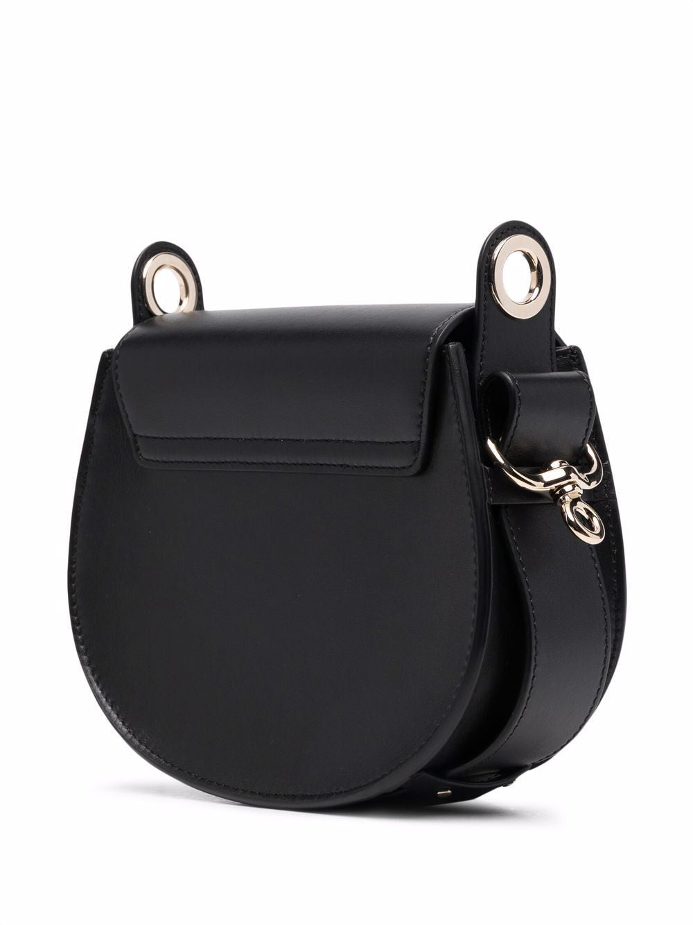 CHLOÉ CROSSBODY S BLACK GOLDEN LOGO BUCKLE