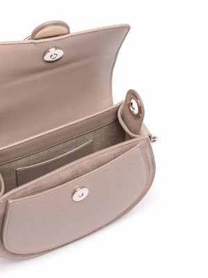 Stone Grey 100% Leather Small Tess Crossbody Handbag for Women