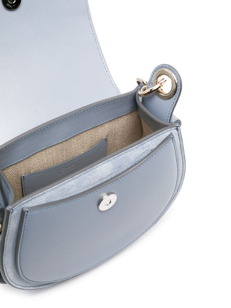 Storm Blue Leather Shoulder Bag by CHLOÉ