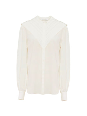 White Iconic Silk Top for Women