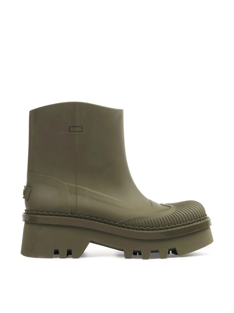 CHLOÉ Elegant Grape Leaf Rain Boots with 5.5 cm Heel