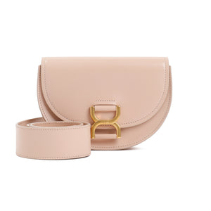 Powd Beige Leather Shoulder Bag for Women - FW23 Collection