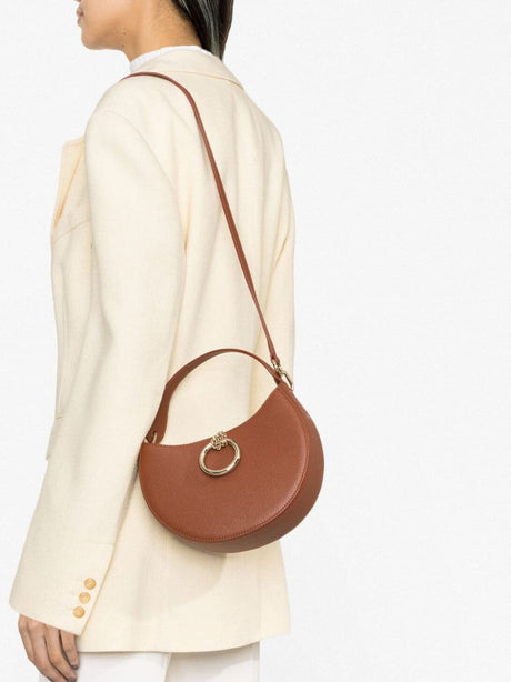 CHLOÉ Rustic Brown Leather Crossbody Handbag for Women