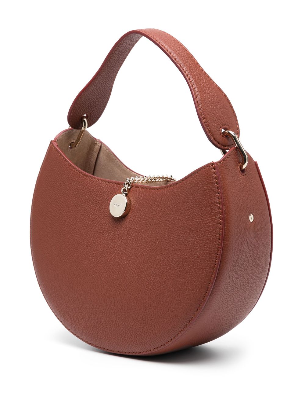 CHLOÉ Rustic Brown Leather Crossbody Handbag for Women