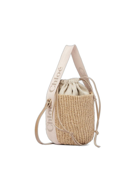 CHLOÉ Pouch Handbag Mini Natural Logo