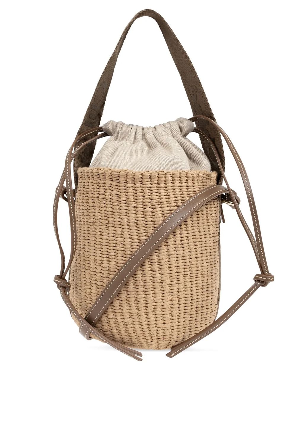 Chic Black and Beige Woody Basket for Women