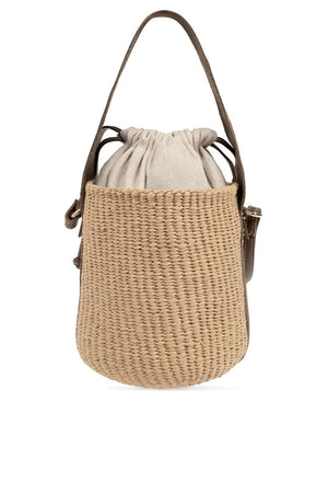 Chic Black and Beige Woody Basket for Women