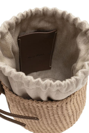 Chic Black and Beige Woody Basket for Women